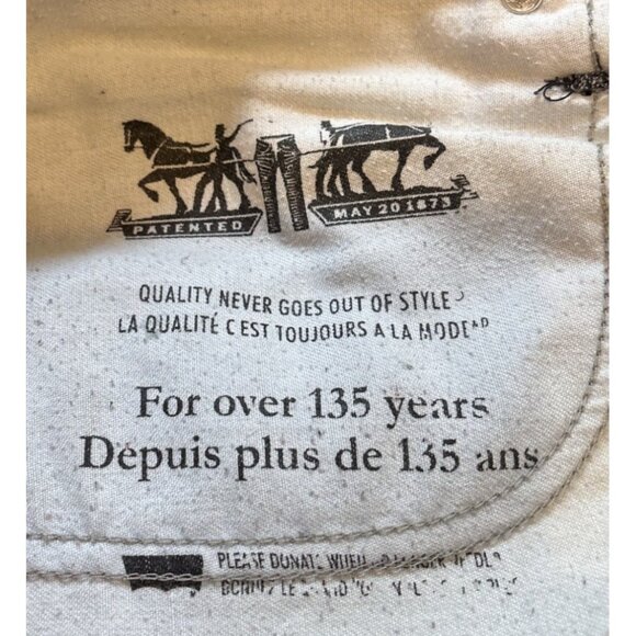 Levis 508 Jeans Mens Taper 33x32 Slim Fit Mid Rise Blue Denim Black Label Pants - Picture 3 of 5